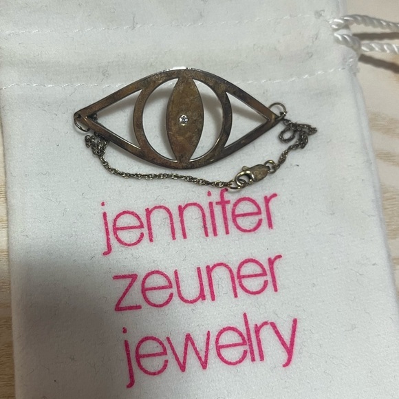jennifer zeuner Jewelry - Jennifer Zeuner evil eye gold vermeil bracelet with very small diamond